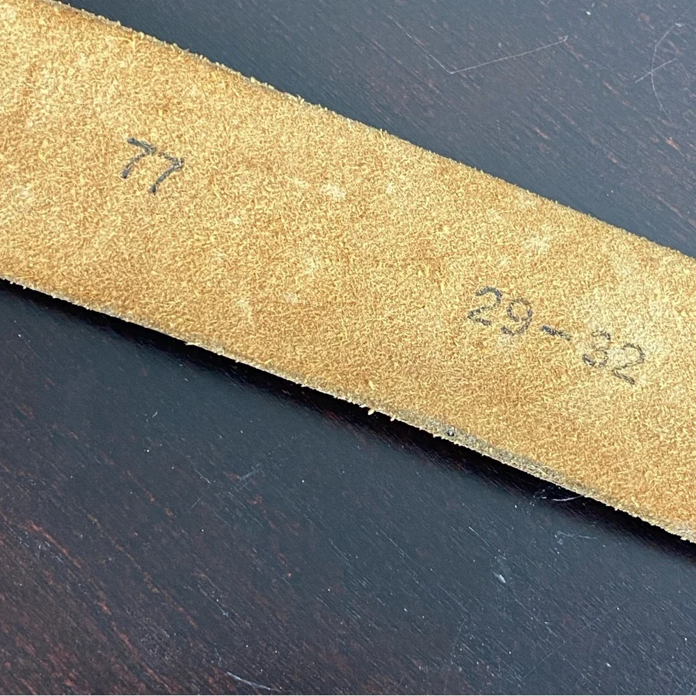 Vintage Leather BOHO hippie embossed mushroom & butterfly Belt Unisex Size 29-32